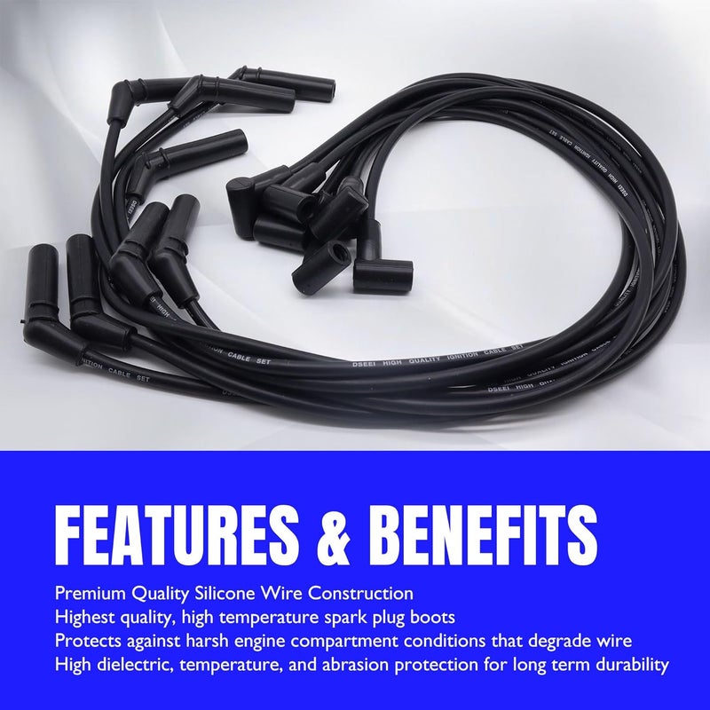 OXCANO 396-427-454 8MM HEI Spiral Core Spark Plug Wires Compatible with Big Block Chevy 1965 1966 1967 1968 1969 1970 1971 1972 1973 1974 1975 1976 1977 1978 1979 1980 1981 1982 1983 1984 1985 - Image 3